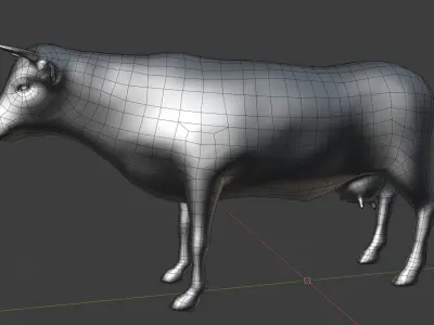 Low Poly Cow Low-poly 3D model