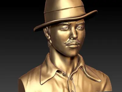 Bhagat singh Pendant 3D print model