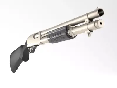 Remington 870 Marine Magnum Low-poly 3D model purchase
