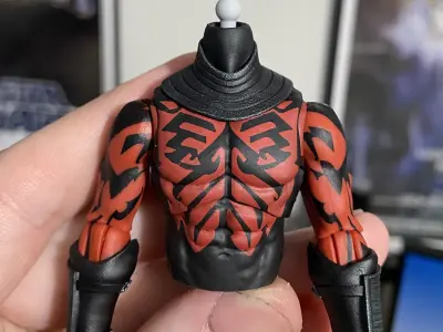 PLAY ONE TWELVE BLACK WARRIOR BLACK SERIES DARTH MAUL NECK PEG Free 3D model