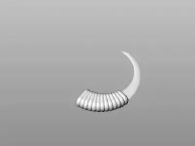 Karambit silver horn Free 3D model