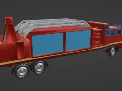 fire fighter lorry 3D model