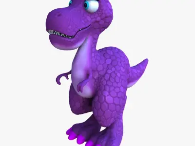 Lizzy Dinosaur No Rig 3D model