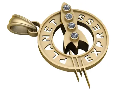 18K Gold Diamond 3D print model buy