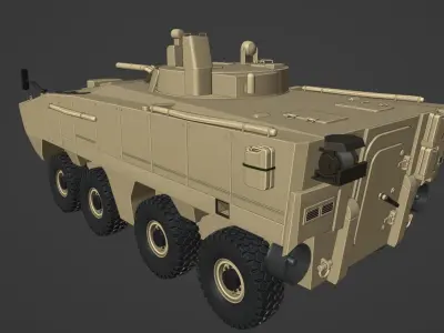 Rabdan 8x8 IFV Low-poly 3D model