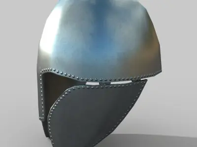 Warrior helmet Low-poly 3D model