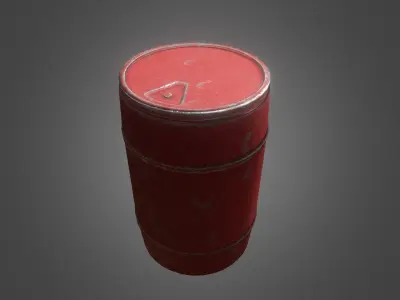4K  Barrel Assortment Low-poly 3D model