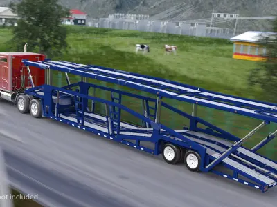 Truck Hauler Trailer 3D Model