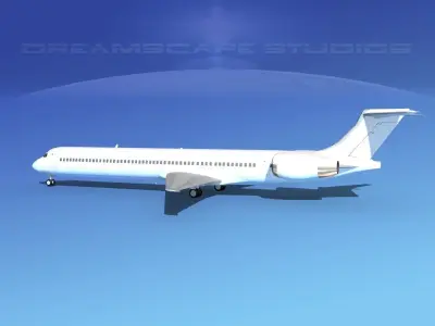 McDonnell Douglas MD-90 Unmarked 4 3D model