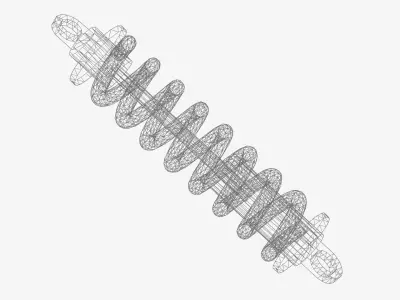 Coil Spring Suspension Low-poly 3D model