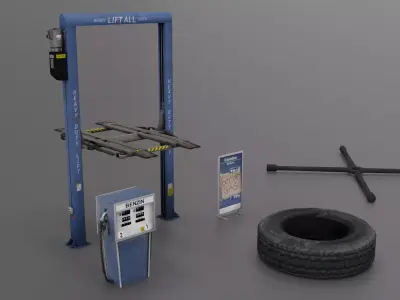 Car Service Props Part 1 Low-poly 3D model