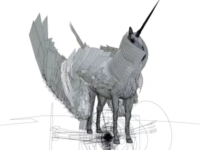 Unicorn Low-poly 3D model