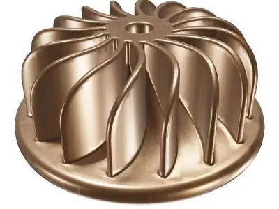 Mechanical Copper Impeller Low-poly 3D model