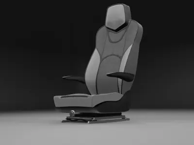 Bus seat 3D model