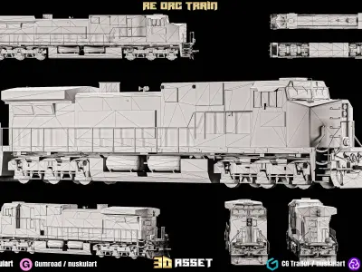 RE OPERATION RACCOON CITY TRAIN - 3D ASSET  Low-poly 3D model