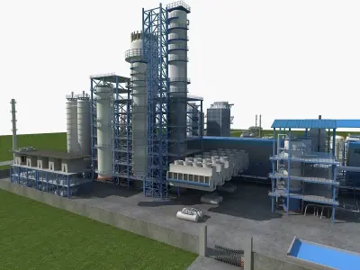 Chemical Plant 2 3D model purchase