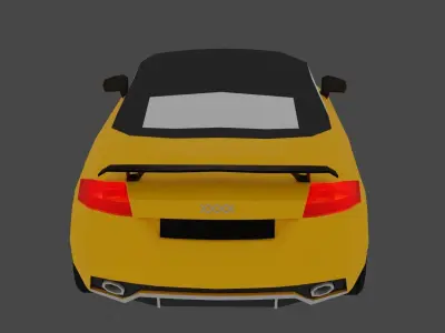 AUDI TT RS ROADSTER 2010 - LOW POLY - RIGGED Low-poly 3D model