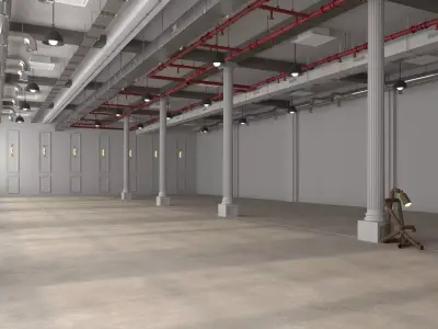 Loft Office interior 19 3D model