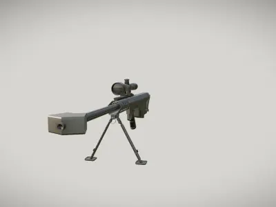 BarretM95 sniper rifle Low-poly 3D model