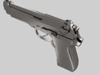 T75 pistol  Low-poly 3D model