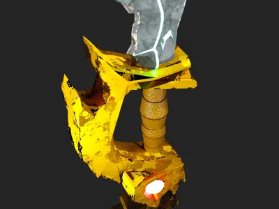  Battle Dagger Low-poly 3D model