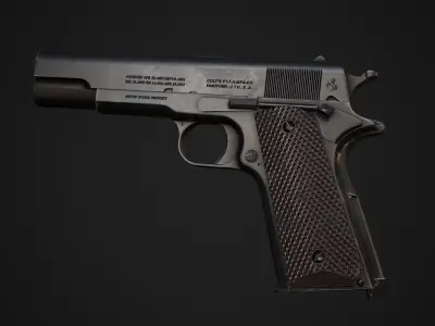 Colt M1911 Low-poly 3D model order