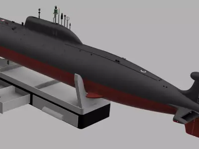 Akula project 971 Submarine for RC 1-100 scale 3D print model