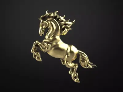 Horse for casting model 3D print model
