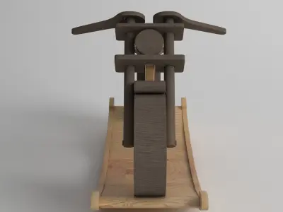 Wood Toy Motorbike 3D model