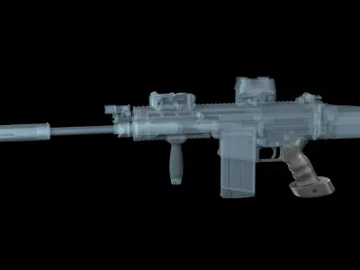 AR 15 ERGO TACTICAL PISTOL GRIP Low-poly 3D model