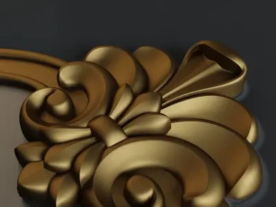  Walton Hall -  Antique White Vanity Mirror 3D model