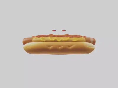 Chili dog model 3D model