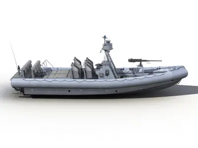 Naval Special Warfare Rigid Hull Inflatable Boat RHIB 2 3D model