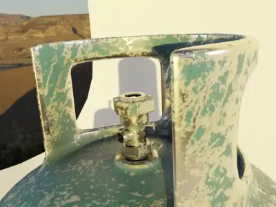 gas canister or propane cylinder tank Low-poly 3D model