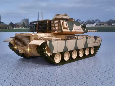 M60T Sabra Tank Low-poly 3D model