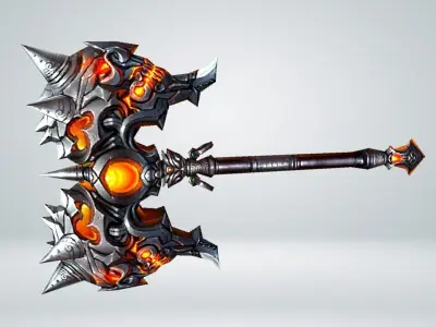 Hammer Weapon Low-poly 3D model