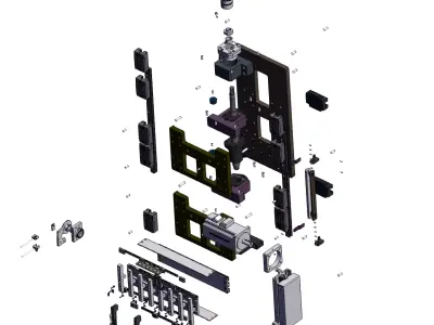 Variable-pitch Three-axis Manipulator 3D model