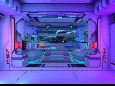 Space station 3D model