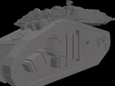 DWT-HeavyTrenchwarsTank tank Low-poly 3D model