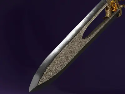 The light sword of justice Low-poly 3D model