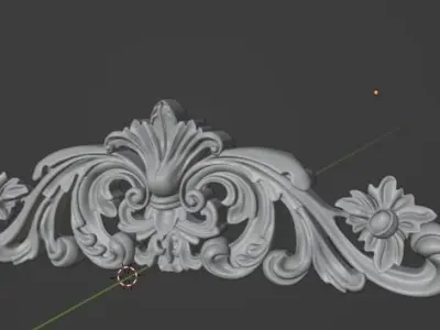 Hand carved piece 3D model