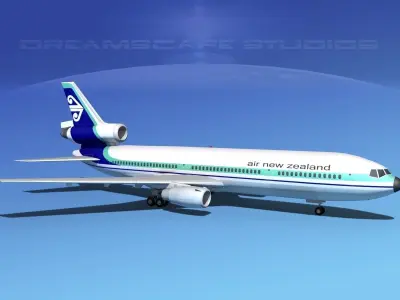 Douglas DC-10 Air New Zealand 3D model