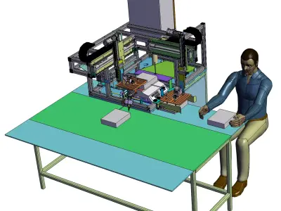 Automatic weighing barcode reader 3D model