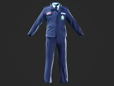 NSW Police Uniform New South Wales police outfit Low-poly 3D model