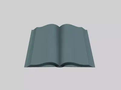 Opened Book 3D print model