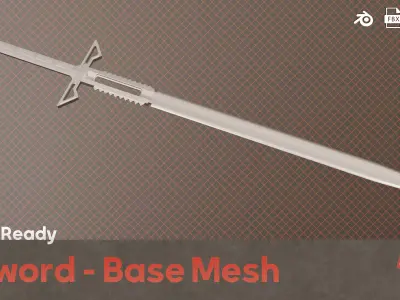 One Sword Base Mesh - Second Vol Free  Free low-poly 3D model