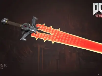 The crucible Blade of doom  Low-poly 3D model