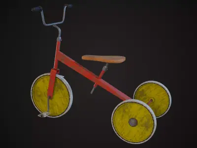 Vintage Tricycle for Children 3D model