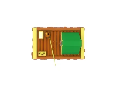Low-Poly Water Raft Model Low-poly 3D model