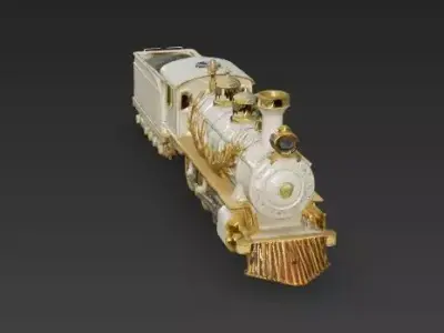 Royal Stag Steam Engine 3D Model Low-poly 3D model
